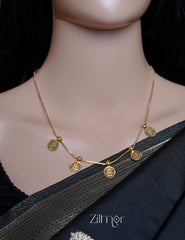 PP1011582-  Gold tone Simple Lakshmi Kaashu Invisible Necklace 4-Zilmor