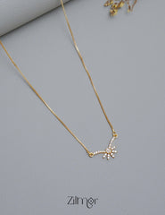 PP1011584 -  Gold Tone AD Stone  Simple Necklace 2-Zilmor