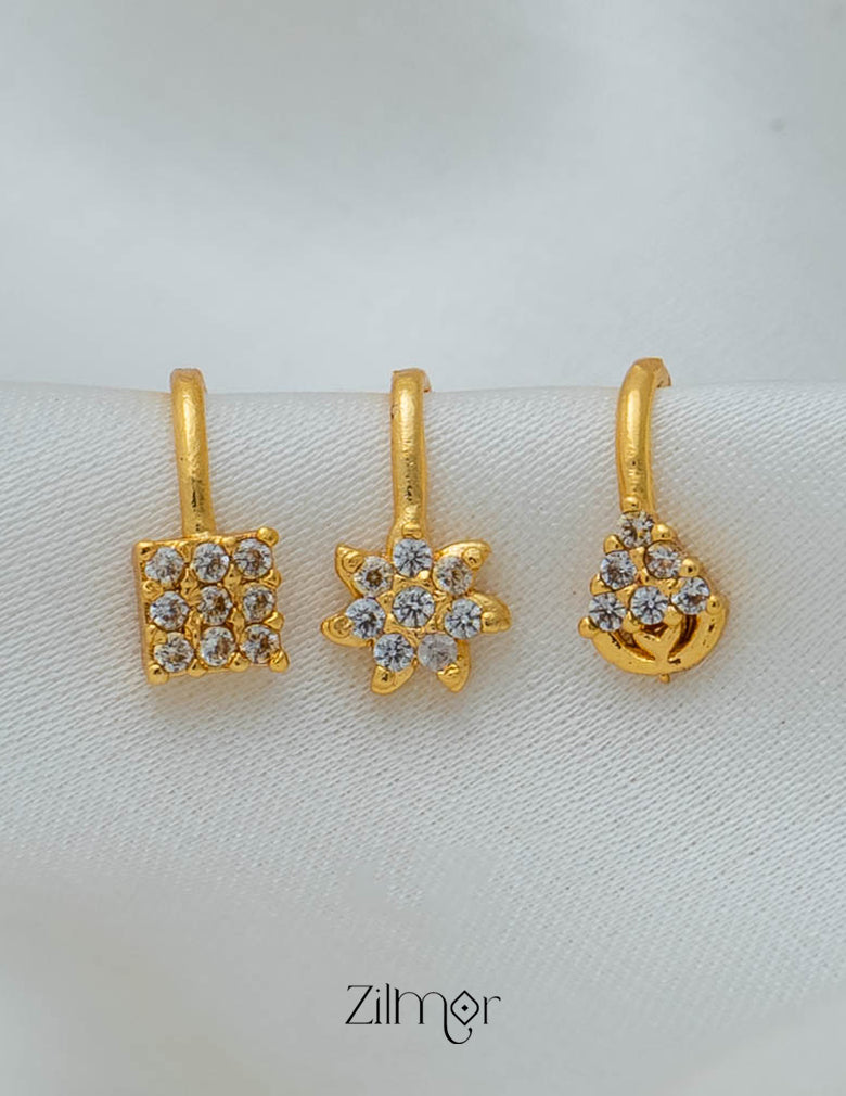 PP101759 - Gold plated Combo Nose pins 1-Zilmor