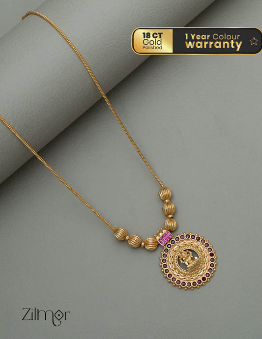 PP101880 - Premium quality Gold Plated Lakshmi Necklace