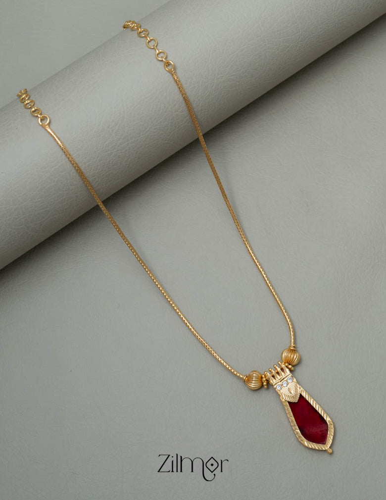 PP101882 - Gold Plated Nagapadam Necklace 3-Zilmor