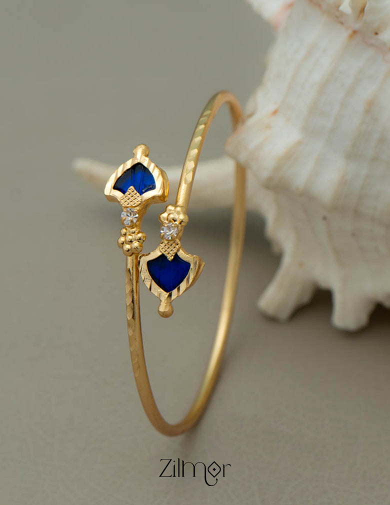 KY1011757- Gold tone Lakshmi coin &Palakka Kada Bangle Combo (color option) 6-Zilmor