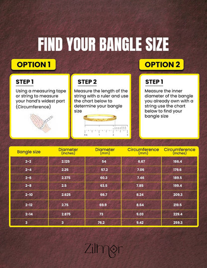 Gold Plated Palakka statement Bangle (color option) 7-Zilmor