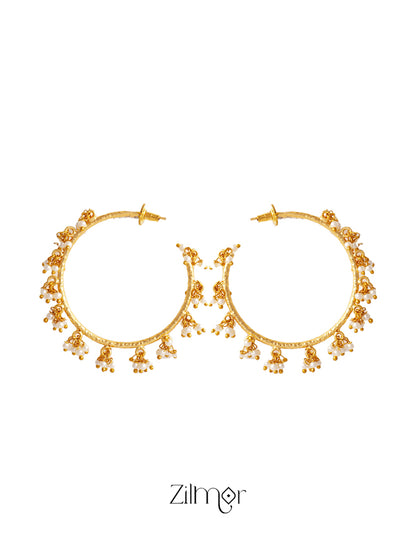 Pearl Clustering Hoops Earrings - AS100427 4-Zilmor