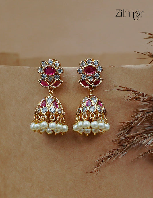 Pearl Hanging Jhumka Earrings - AF1012870