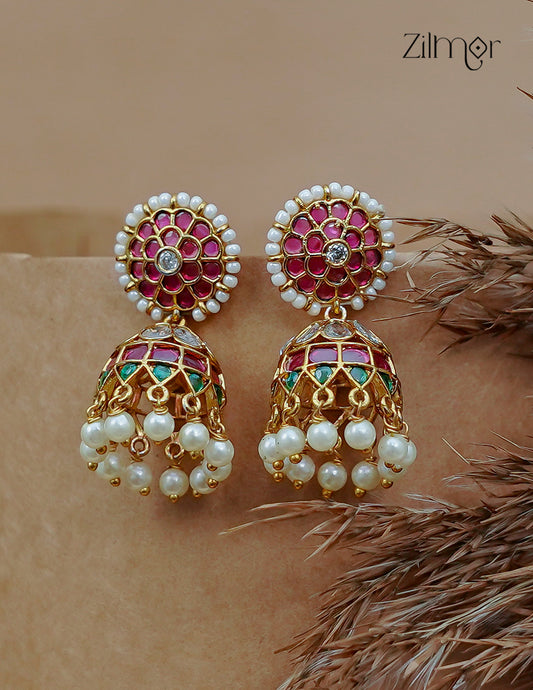 Pearl Hanging Jhumka Earrings - AF1012872