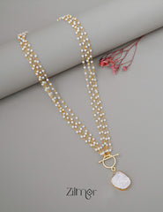 Pearl Layer Long Necklace - AS100428