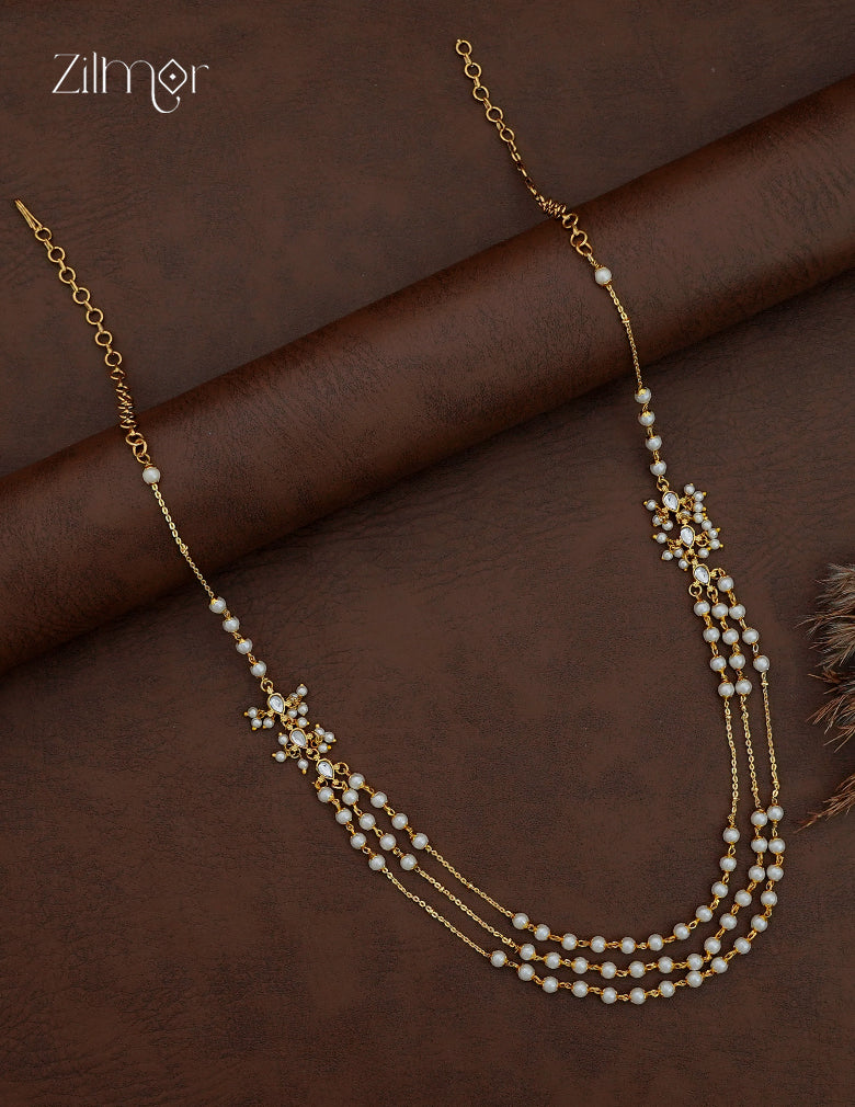 Pearl Layer Long Necklace  - BH1012843