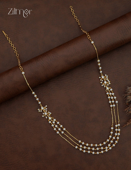Pearl Layer Long Necklace  - BH1012843