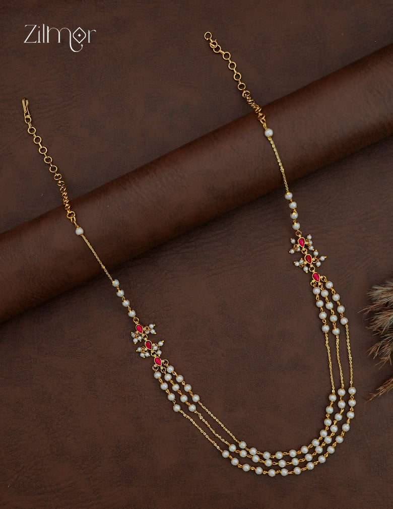 Pearl Layer Long Necklace  - BH1012843