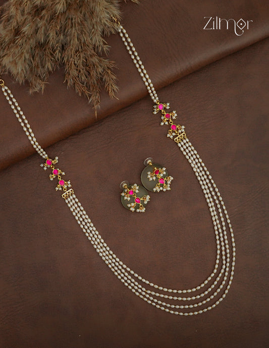 Pearl Layer Necklace & Earring Set - ZV1012399