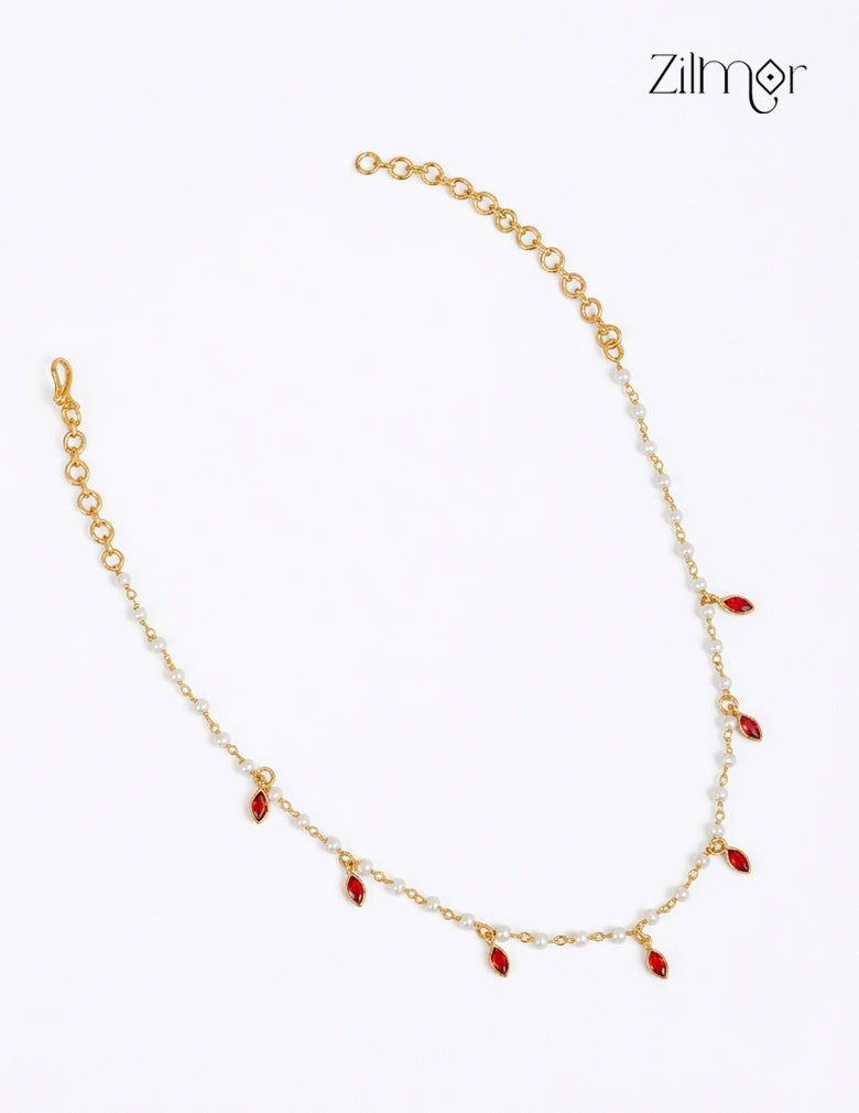 18k Goldplated Pearl With Semi Precious Stone Necklace - KY1012358