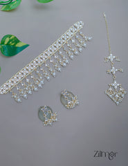 Pearl drop Kundan Choker Necklace Set - FS100866 1-Zilmor