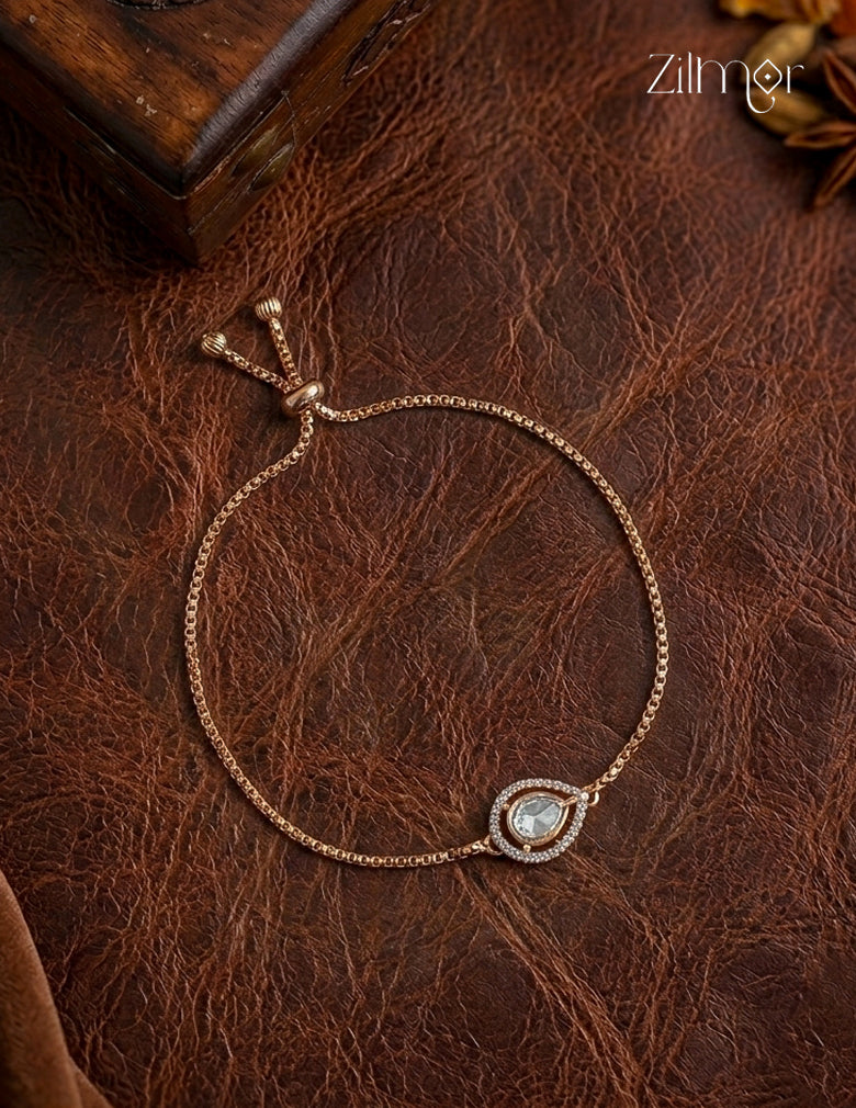 Polki AD Stone Teardrop Adjustable Bracelet - FS1012355