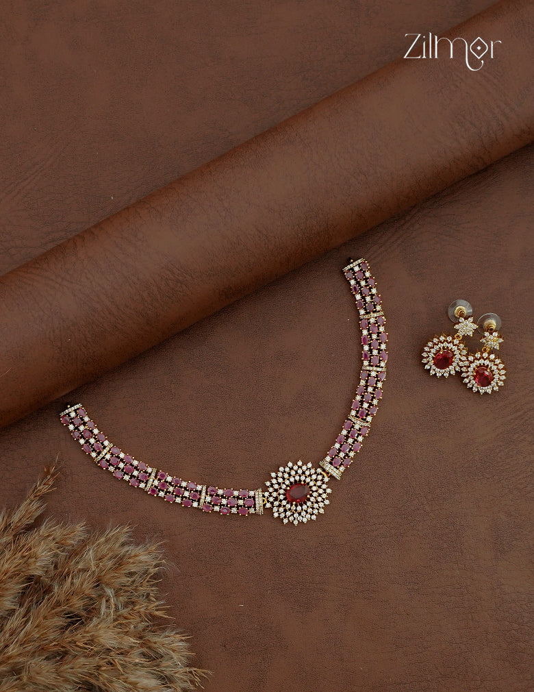 Premium_Antique_AD_Stone_Choker_Necklace_Earring_Set_-