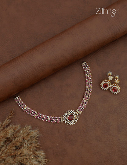 Premium_Antique_AD_Stone_Choker_Necklace_Earring_Set_-