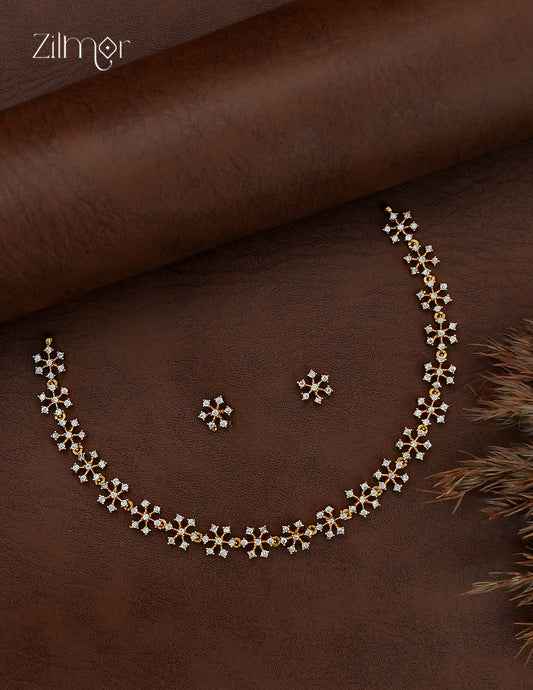 Premium Antique Necklace Set with Matching Earrings  - AF1012871