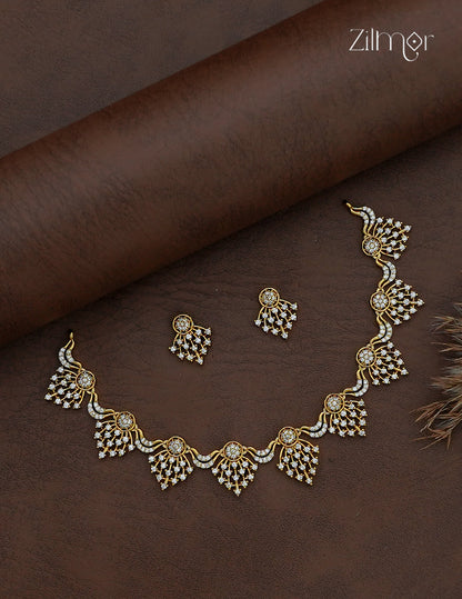 Premium Antique Necklace Set with Matching Earrings  - AF1013084