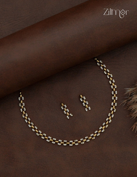 Premium Antique Necklace Set with Matching Earrings - SC1012761