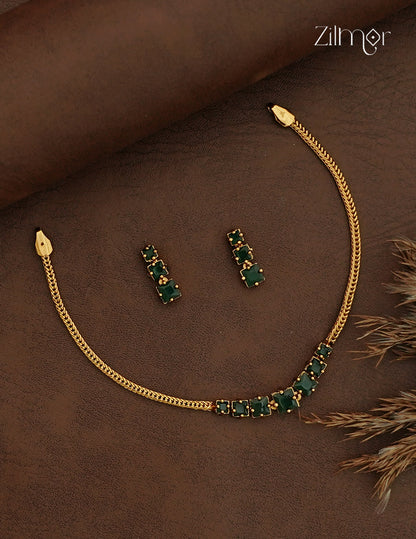 Antique Necklace Set with Matching Earrings - SC1012766