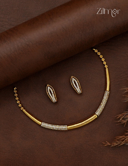 Premium Antique Necklace Set with Matching Earrings - SC1012852