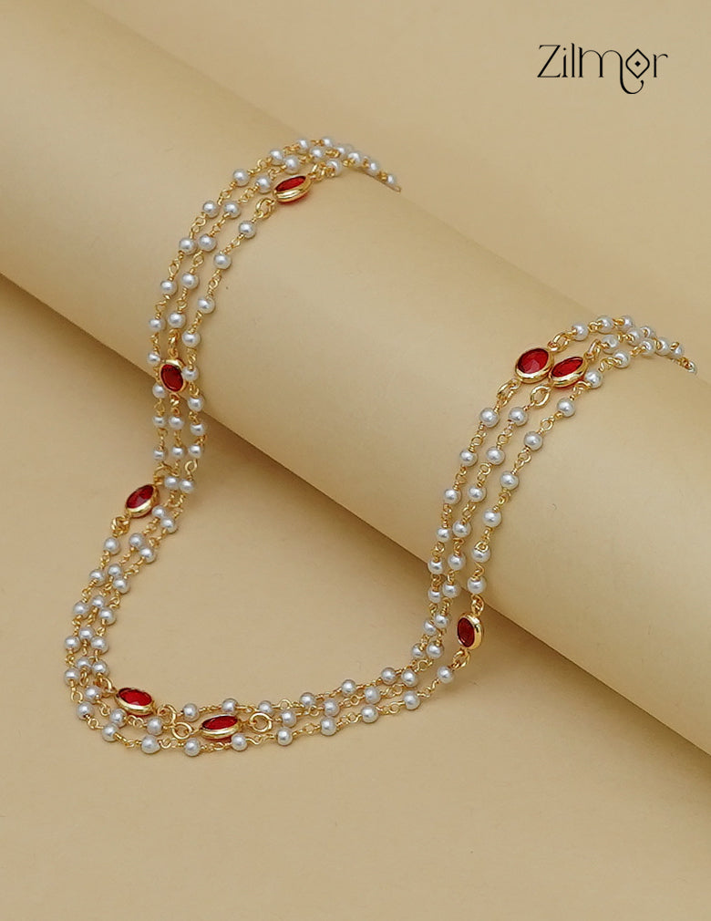 Premium Pearl Layer with Semi Precious Stone Necklace - KY1012211