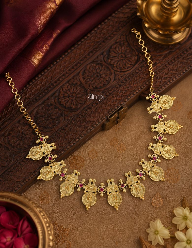 18K Gold Plated Kaashu Lakshmi Coin Necklace - ZS1012792