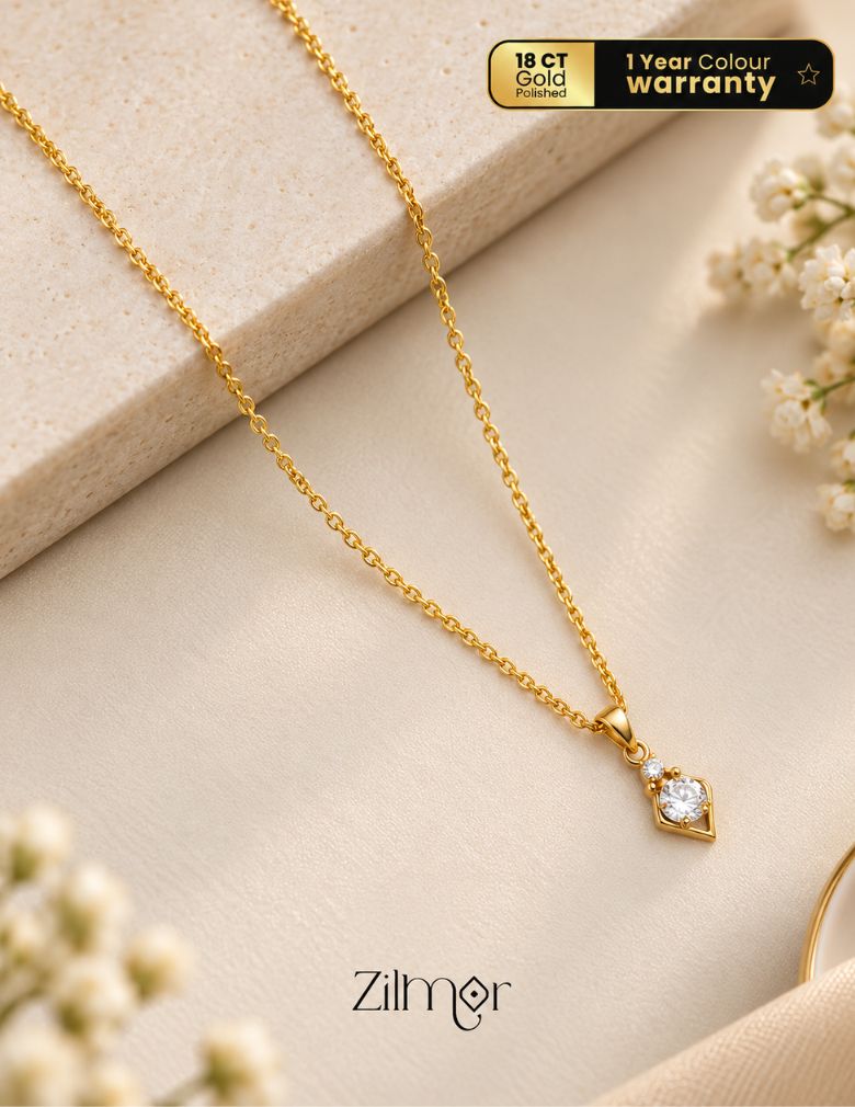 KJ101181 - Simple pendant Necklace