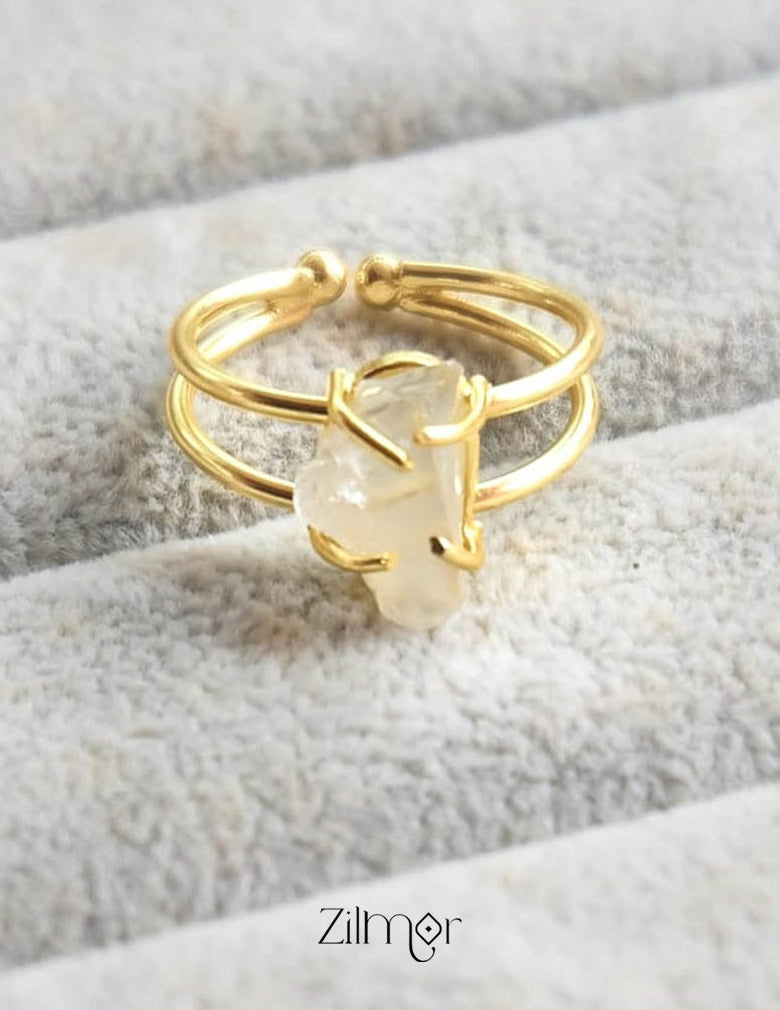 Raw Quartz Ring (color option) 11-Zilmor