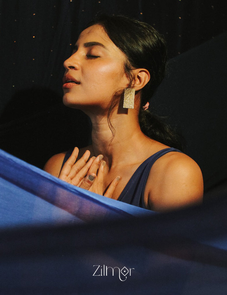 Rectangle Brass Stud Earrings - AS100732 2-Zilmor