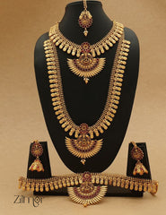 SC100915 - Traditional Bridal Combo Necklace Earring Set