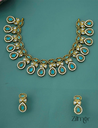 SC100931 Victorian AD Necklace with matching Earrings (color option) 5-Zilmor