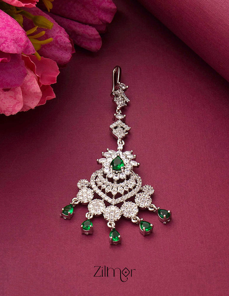 SC100949 AD Stone Maang Tikka (color option) 2-Zilmor