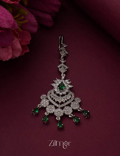 SC100949 AD Stone Maang Tikka (color option) 1-Zilmor