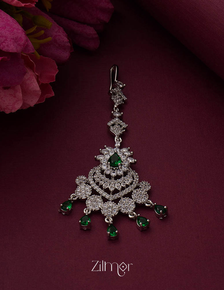 SC100949 AD Stone Maang Tikka (color option) 1-Zilmor