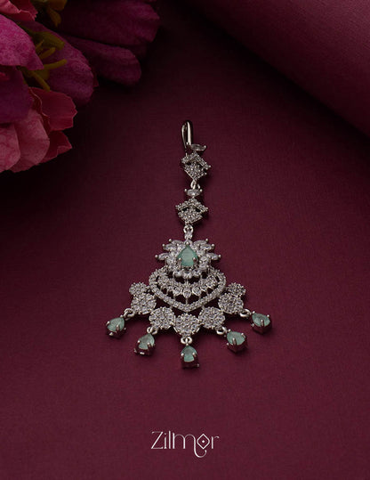 SC100949 AD Stone Maang Tikka (color option) 4-Zilmor