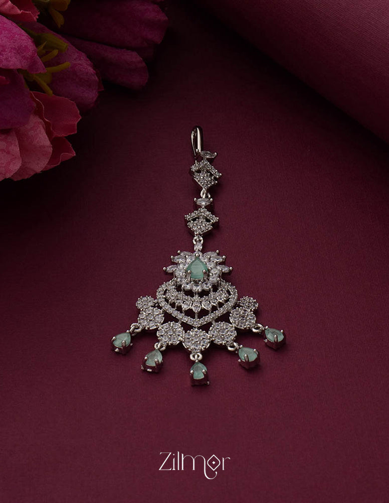 SC100949 AD Stone Maang Tikka (color option) 4-Zilmor