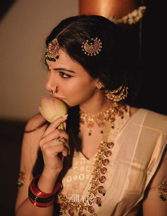 SC100949 AD Stone Maang Tikka (color option)