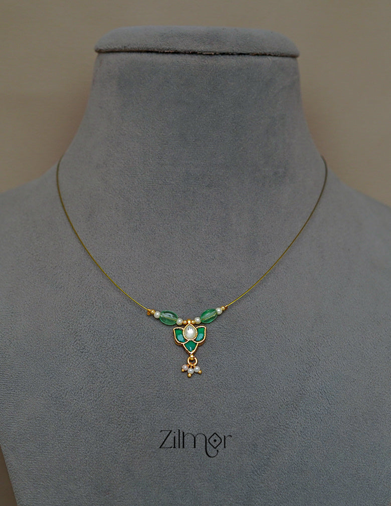 SC1011274 - Lotus Kemp Pendant Pearl Hanging Invisible Necklace 2-Zilmor