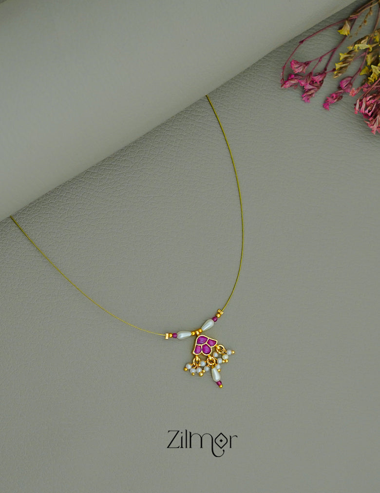SC1011275 - Kemp Pendant Pearl Hanging Invisible Necklace 1-Zilmor