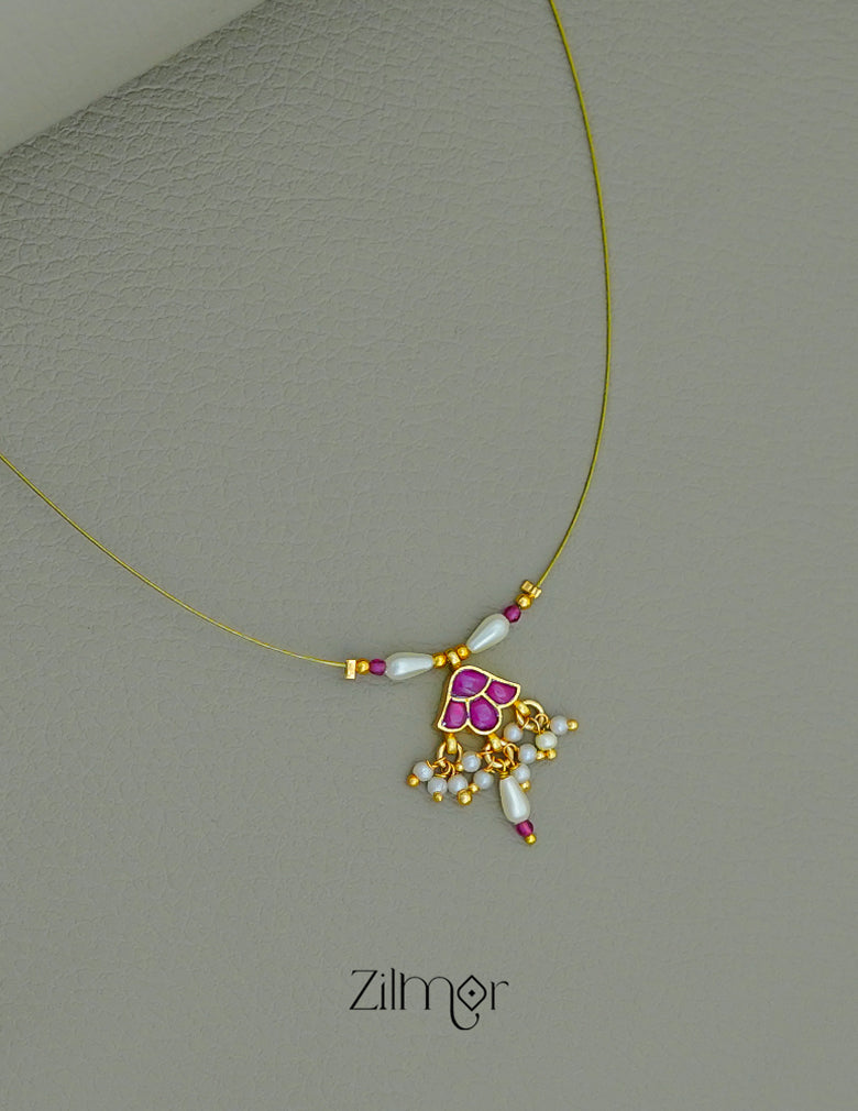 SC1011275 - Kemp Pendant Pearl Hanging Invisible Necklace 2-Zilmor