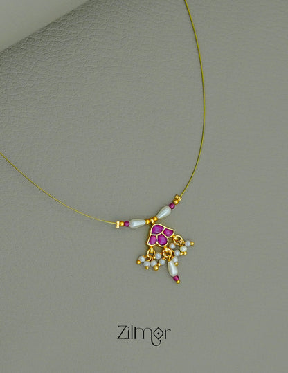 SC1011275 - Kemp Pendant Pearl Hanging Invisible Necklace 2-Zilmor