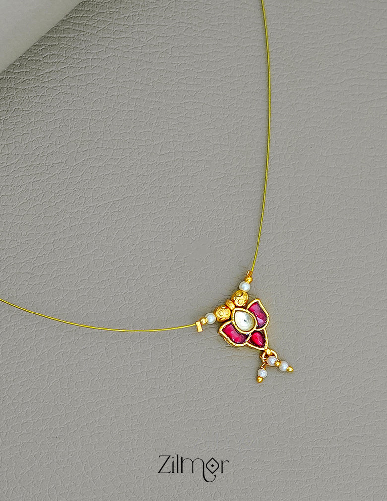 SC1011278 - Lotus Kemp Pendant Pearl Hanging Invisible Necklace 3-Zilmor