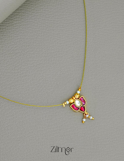 SC1011278 - Lotus Kemp Pendant Pearl Hanging Invisible Necklace 3-Zilmor