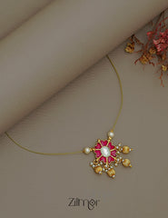 SC1011279 - Kemp Pendant Pearl Hanging Invisible Necklace 1-Zilmor