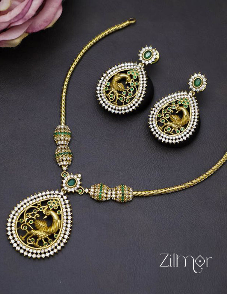 SC101300 - Premium Antique Necklace Earrings set 2-Zilmor
