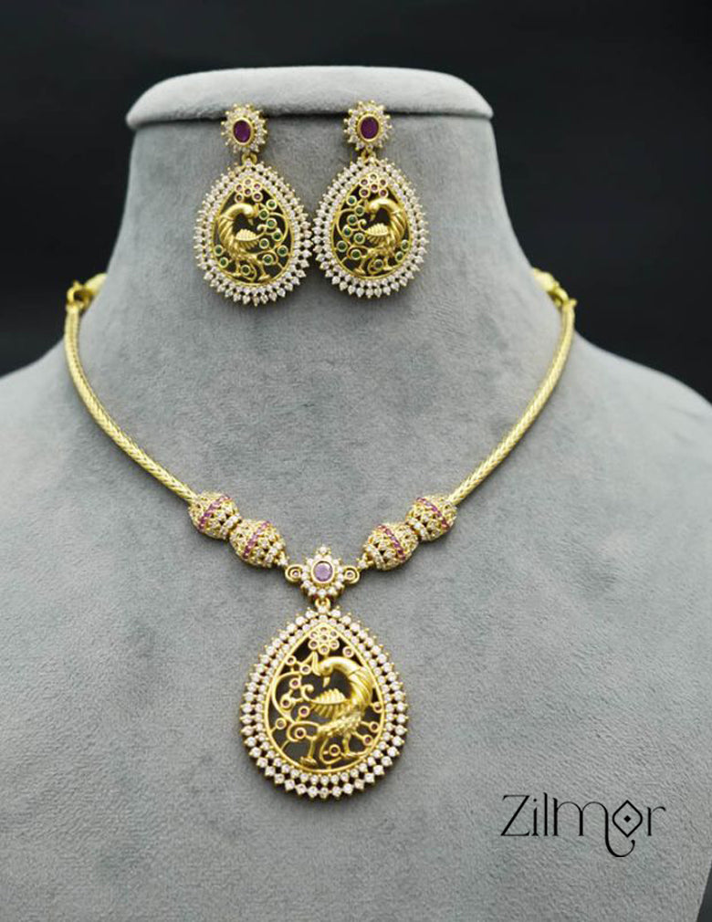 SC101300 - Premium Antique Necklace Earrings set 3-Zilmor