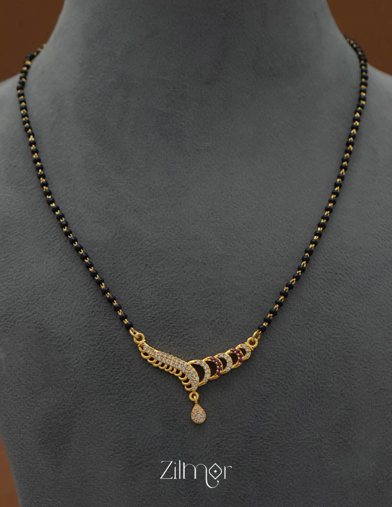 SG101372 - AD Stone Pendant Mangalsutra Necklace 5-Zilmor