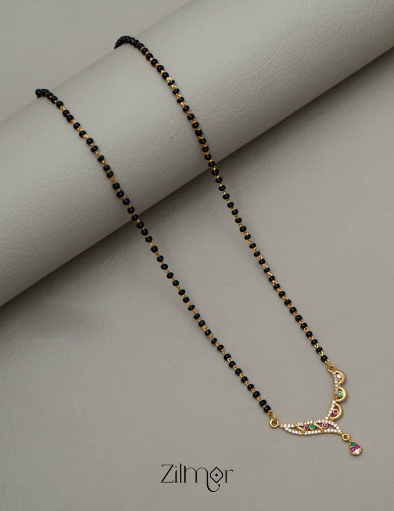 SG101426 - AD Stone Pendant Mangalsutra Necklace 2-Zilmor