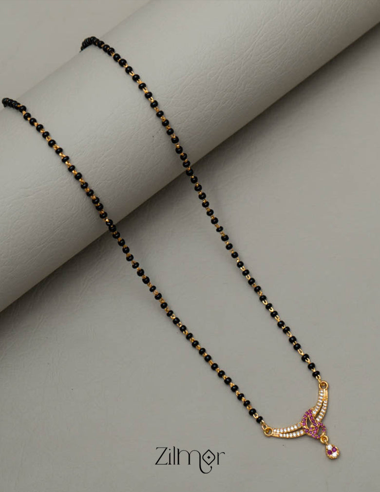 SG101427 - AD Stone Pendant Mangalsutra Necklace